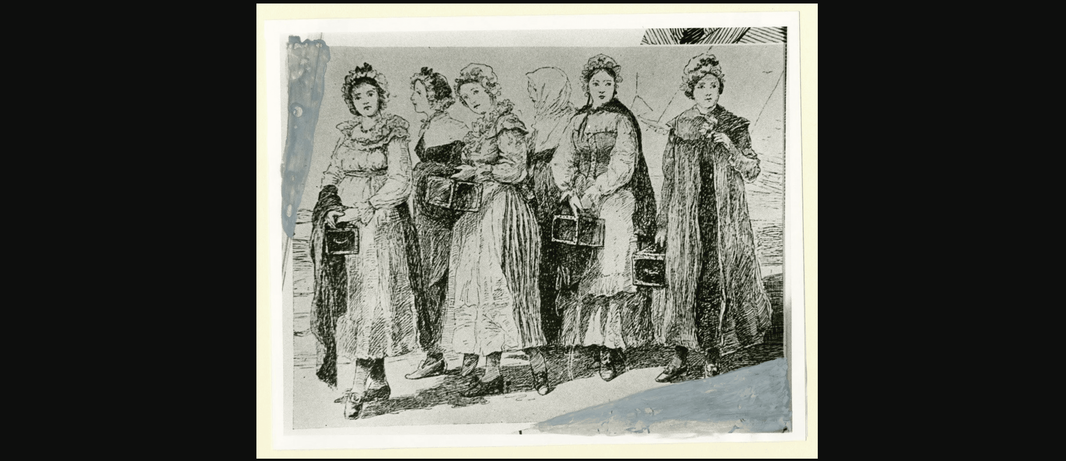 Illustration of the Casket Girls