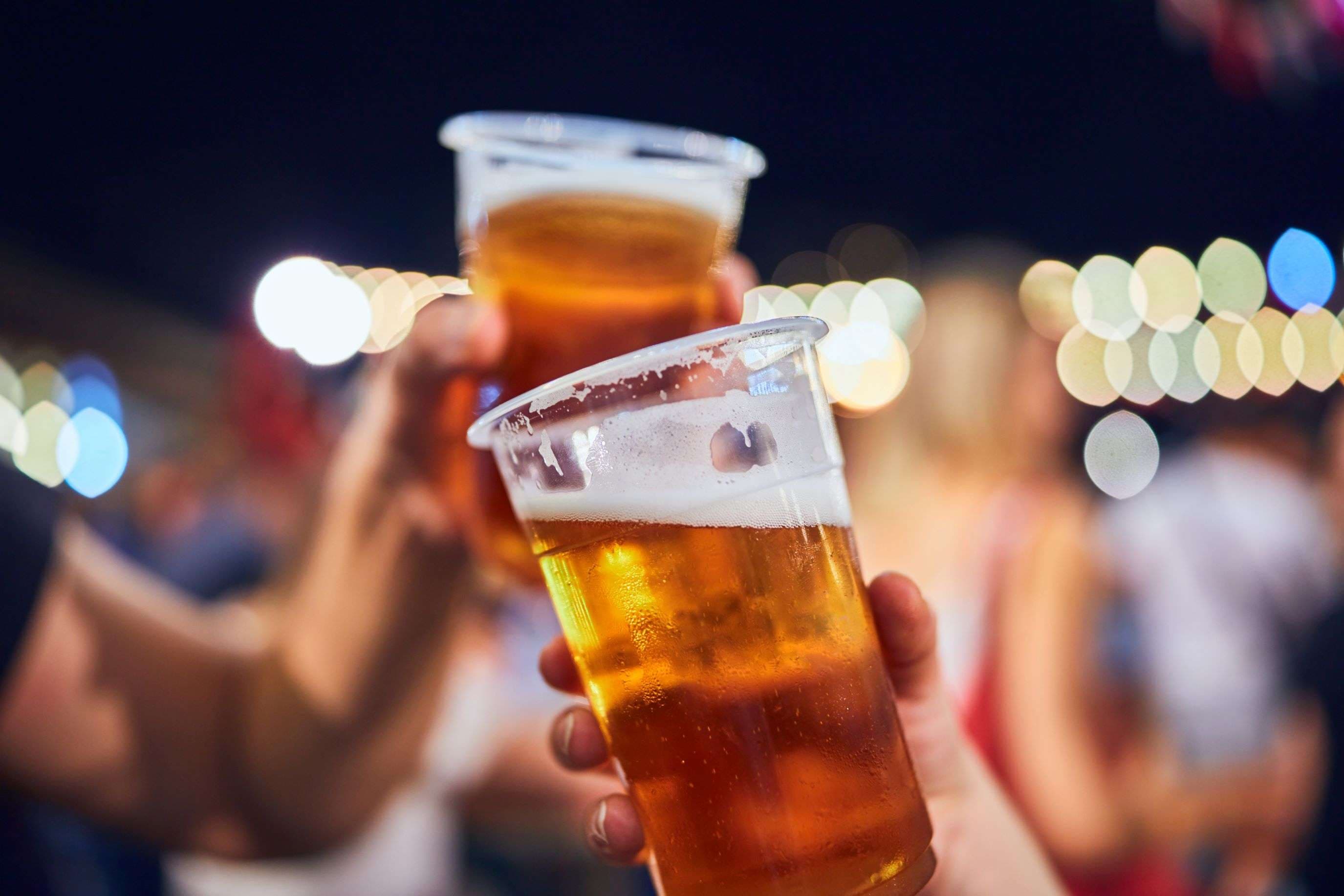 Alcohol served in two to-go cups