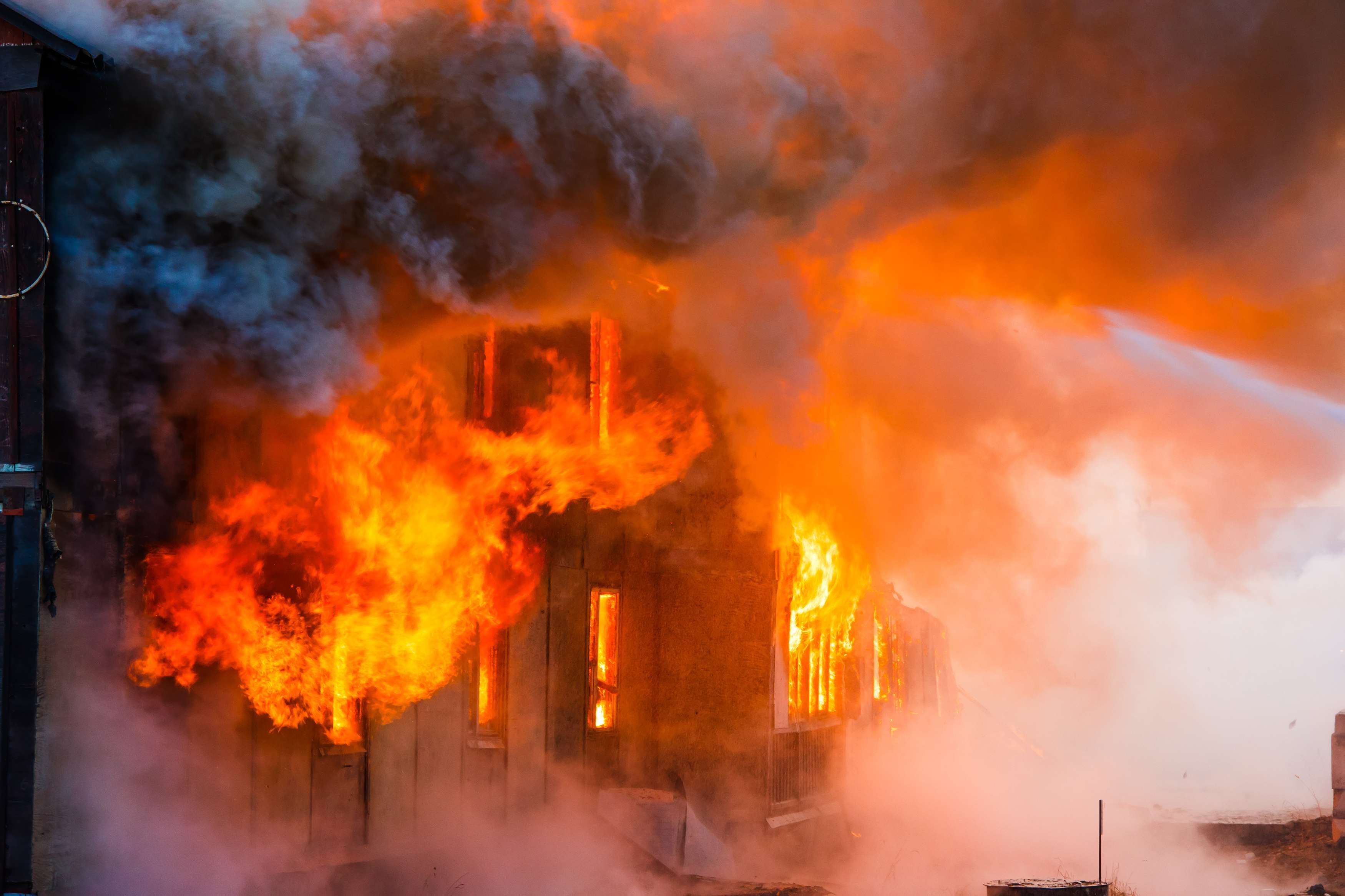 Fire consumes an old residence in the New Orleans French Quarter