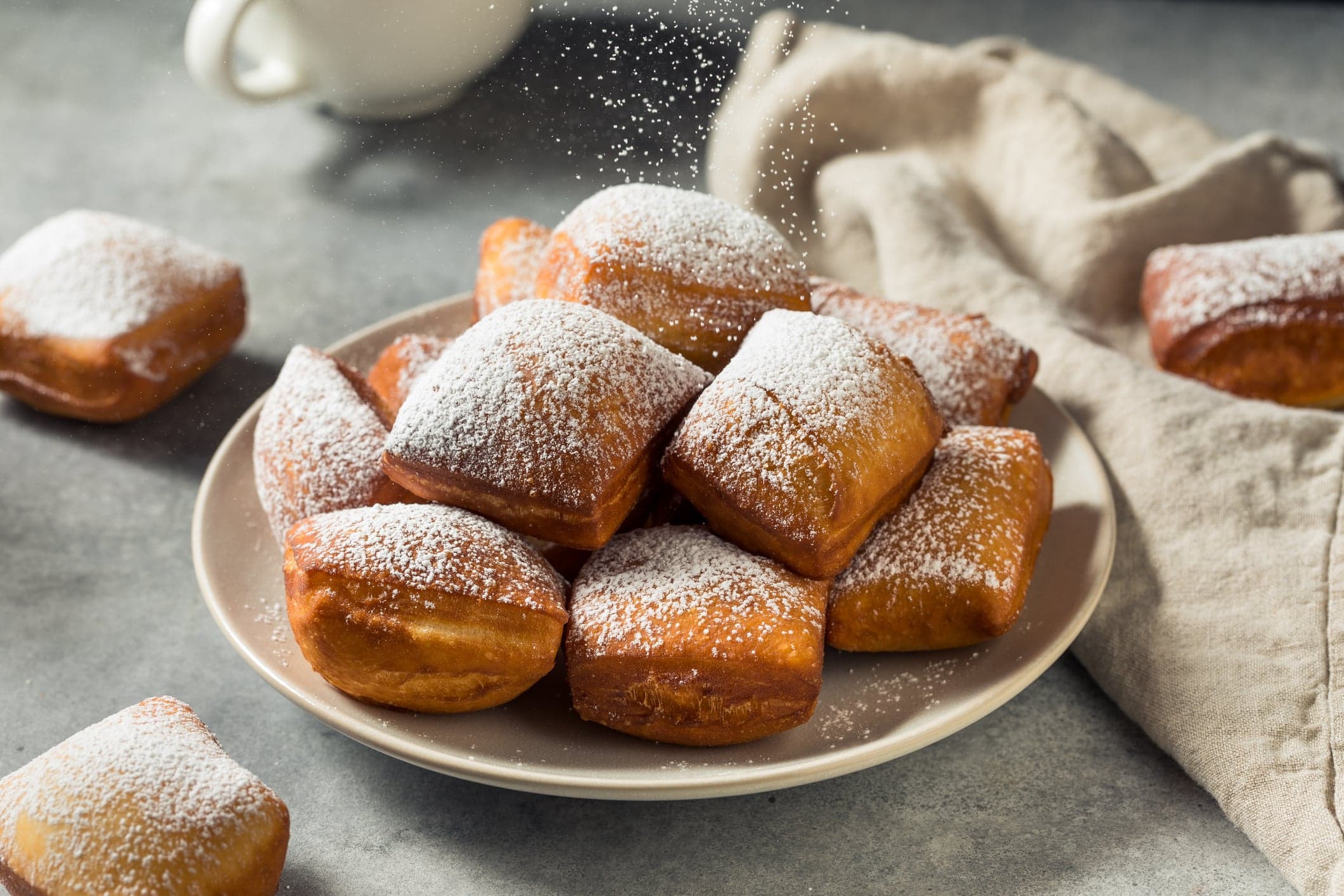 Best beignets in New Orleans French Beignets with Powdered Sugar