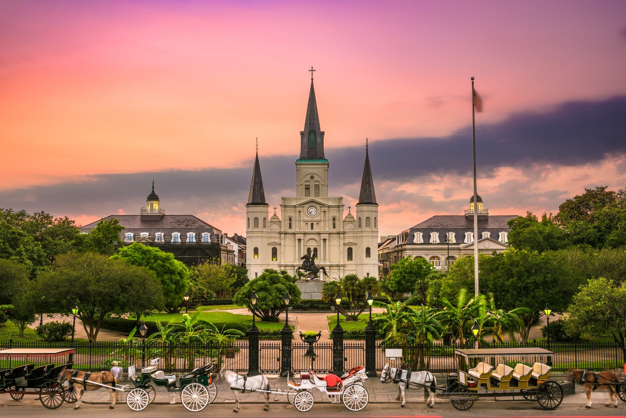 Jackson Square landmark as a staple of History of New Orleans