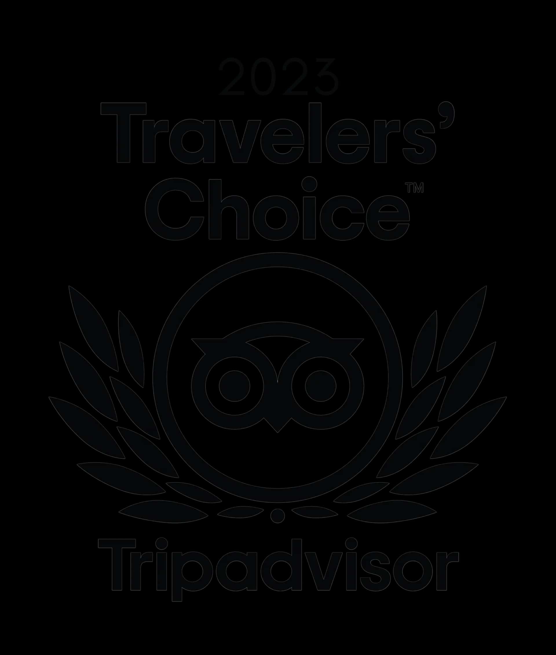 Tripadvisor Travelers' Choice 2023 award badge